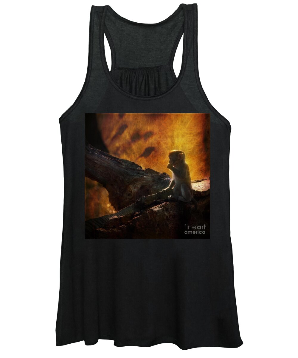 Monkey Women's Tank Top featuring the photograph The Little Golumn by Ang El