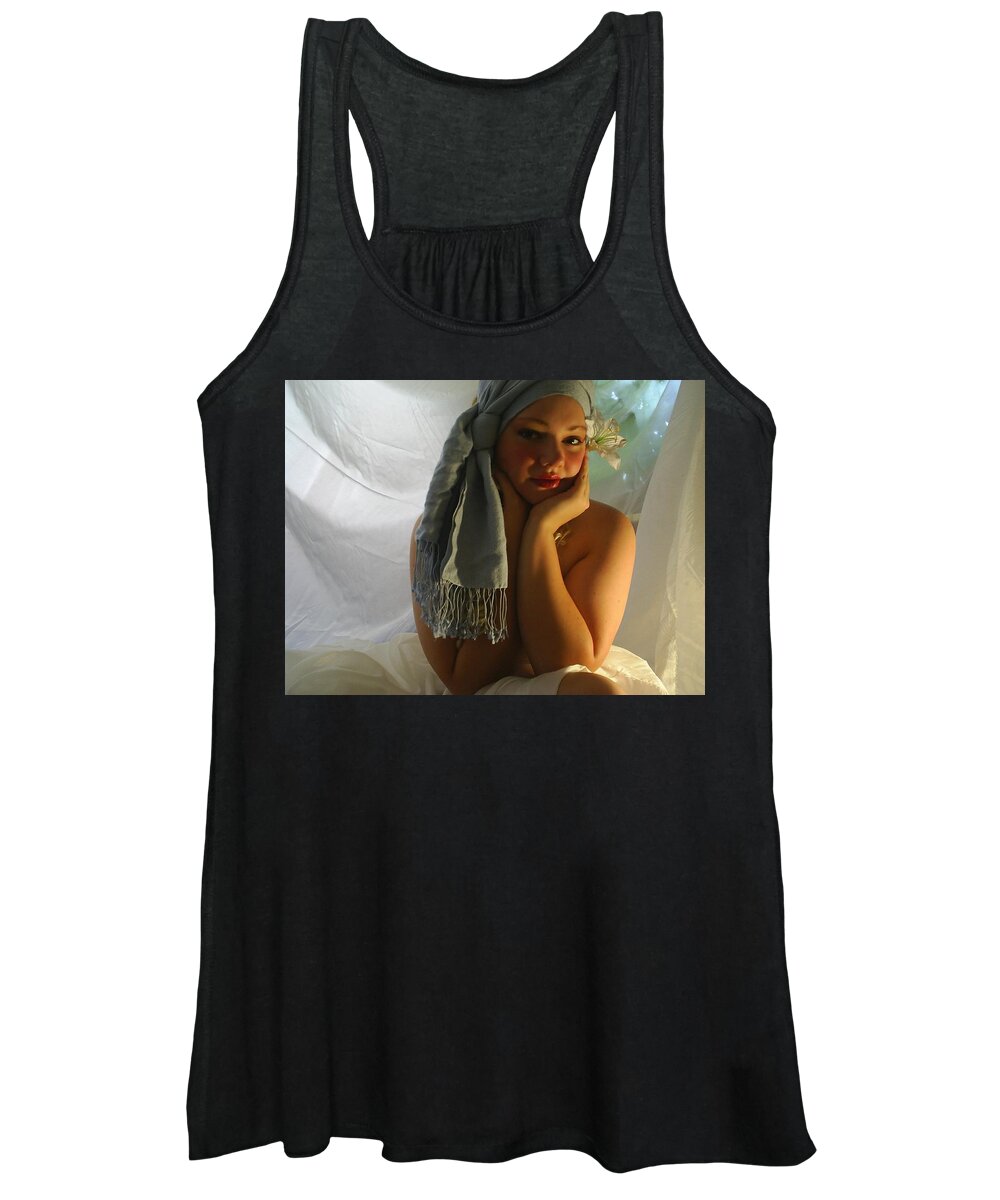 Face Women's Tank Top featuring the photograph The Maiden by Scarlett Royale