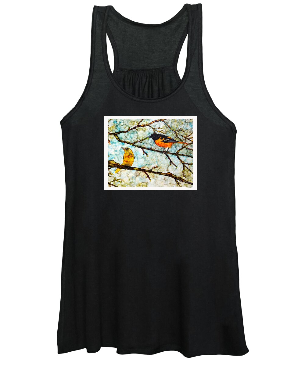 Oriole Women's Tank Top featuring the painting The Pair 1 by Jan Killian