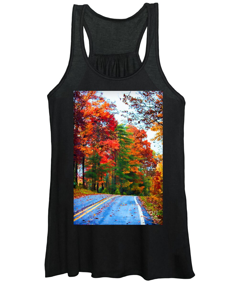Trees Women's Tank Top featuring the photograph The Scenic Route by Roberta Byram