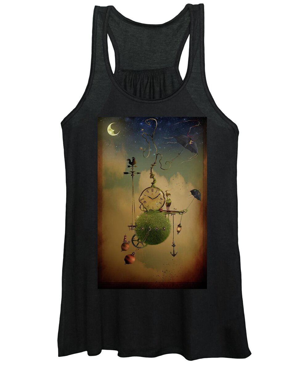 Time Travel Women's Tank Top featuring the painting The Time Chasers by Joe Gilronan