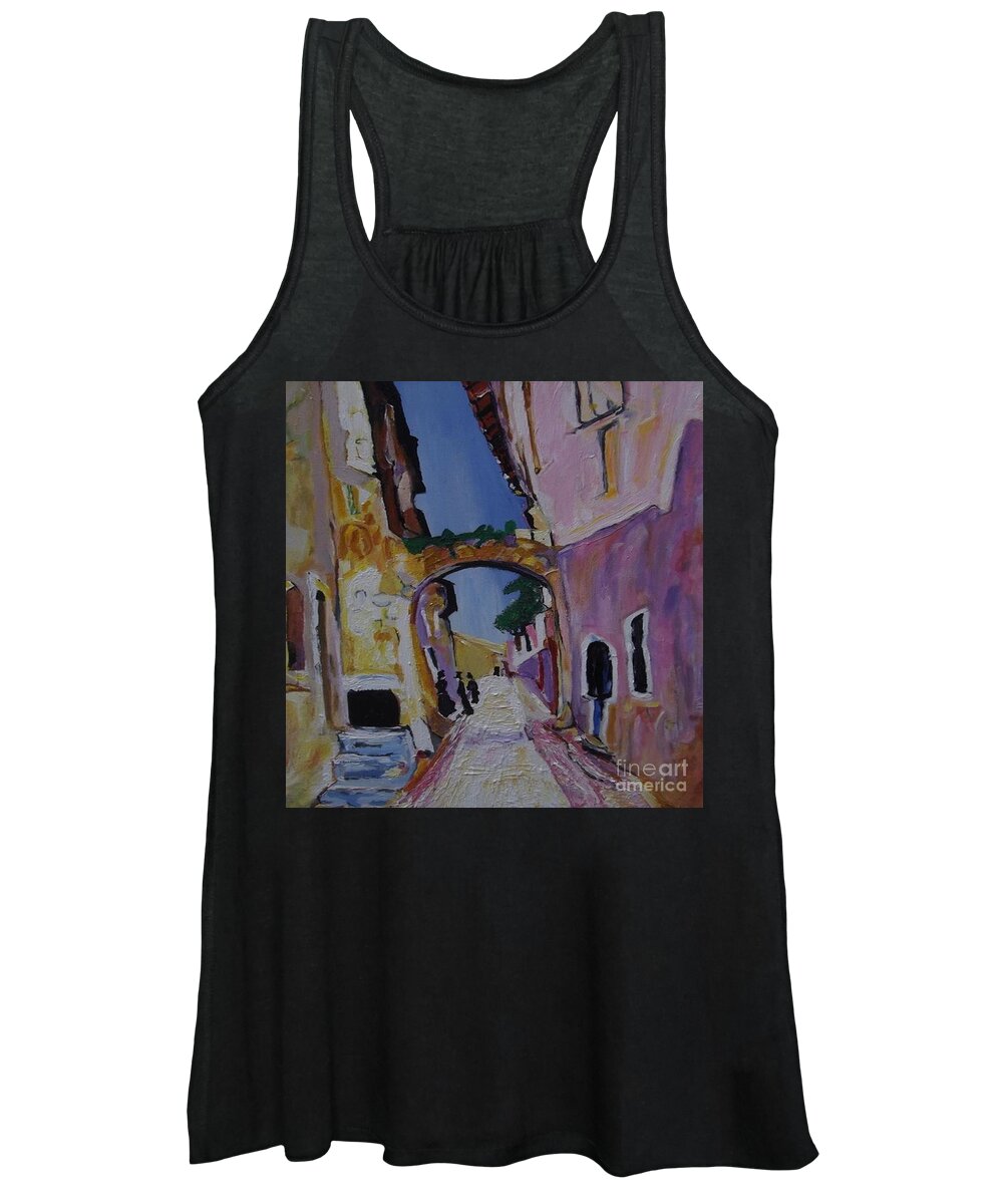 Acrylic Painting Women's Tank Top featuring the painting The Village Arch by Denise Morgan