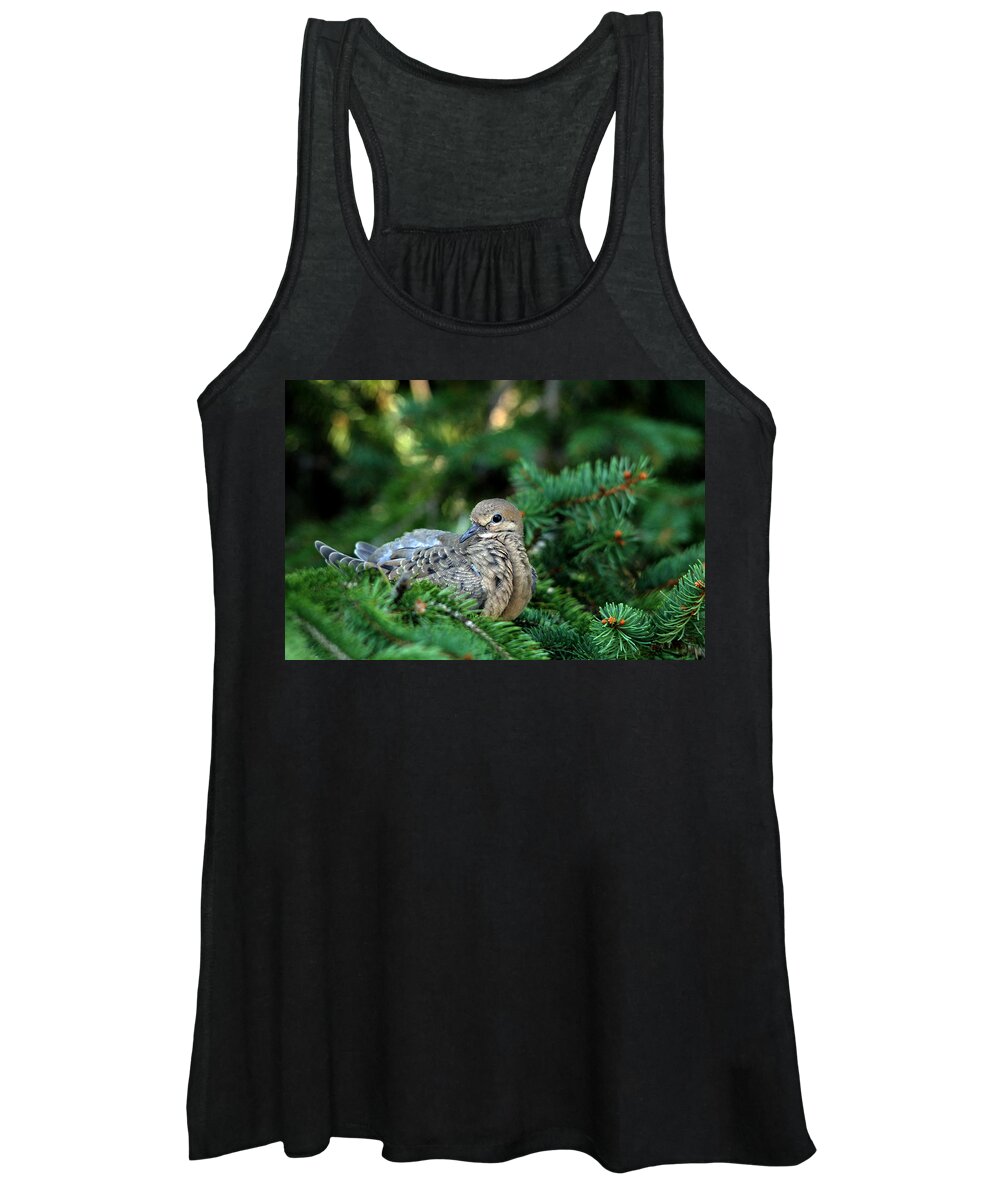 Dove Women's Tank Top featuring the photograph This Is My Best Side by Debbie Oppermann