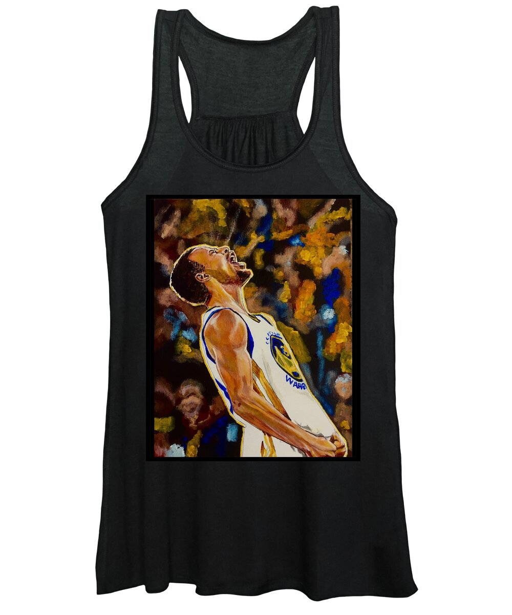 Portrait Women's Tank Top featuring the painting Thrill of Victory by Joel Tesch