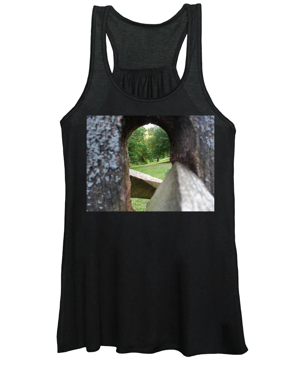 Fence Women's Tank Top featuring the photograph Through the Post by Robert Knight