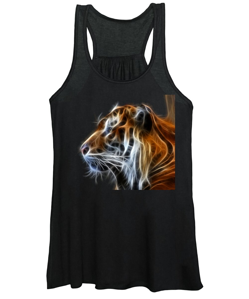 Tiger Women's Tank Top featuring the photograph Tiger Fractal by Shane Bechler