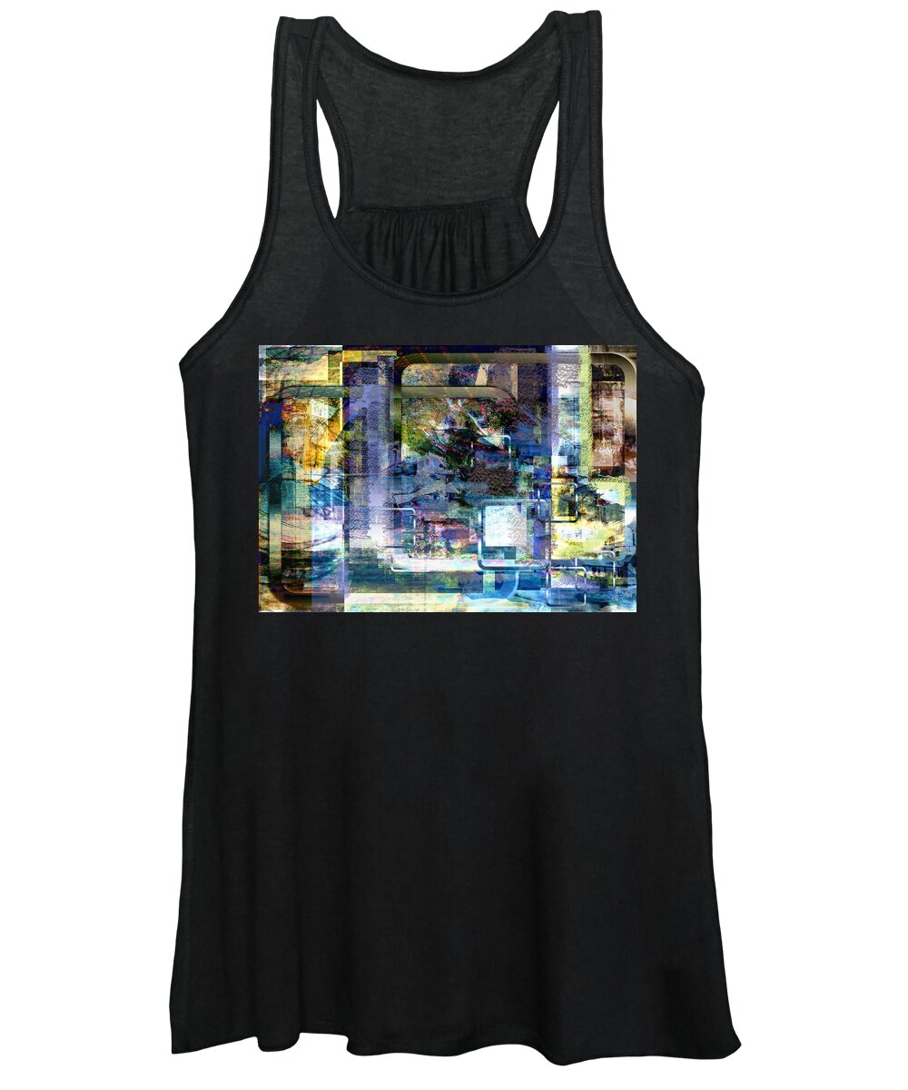 Abstract Women's Tank Top featuring the digital art Time framing by Art Di
