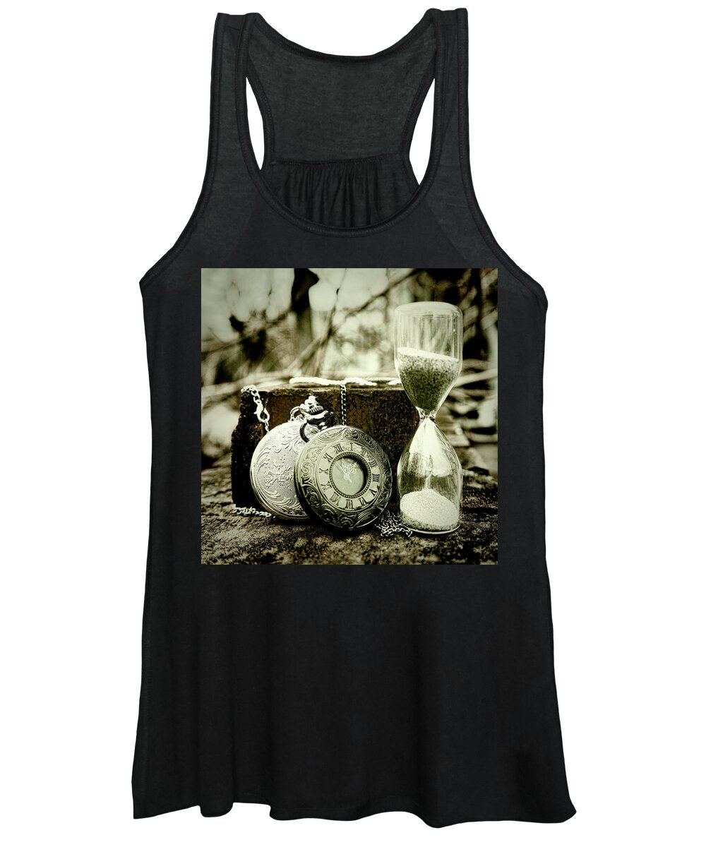 Sharon Popek Women's Tank Top featuring the photograph Time Tools by Sharon Popek