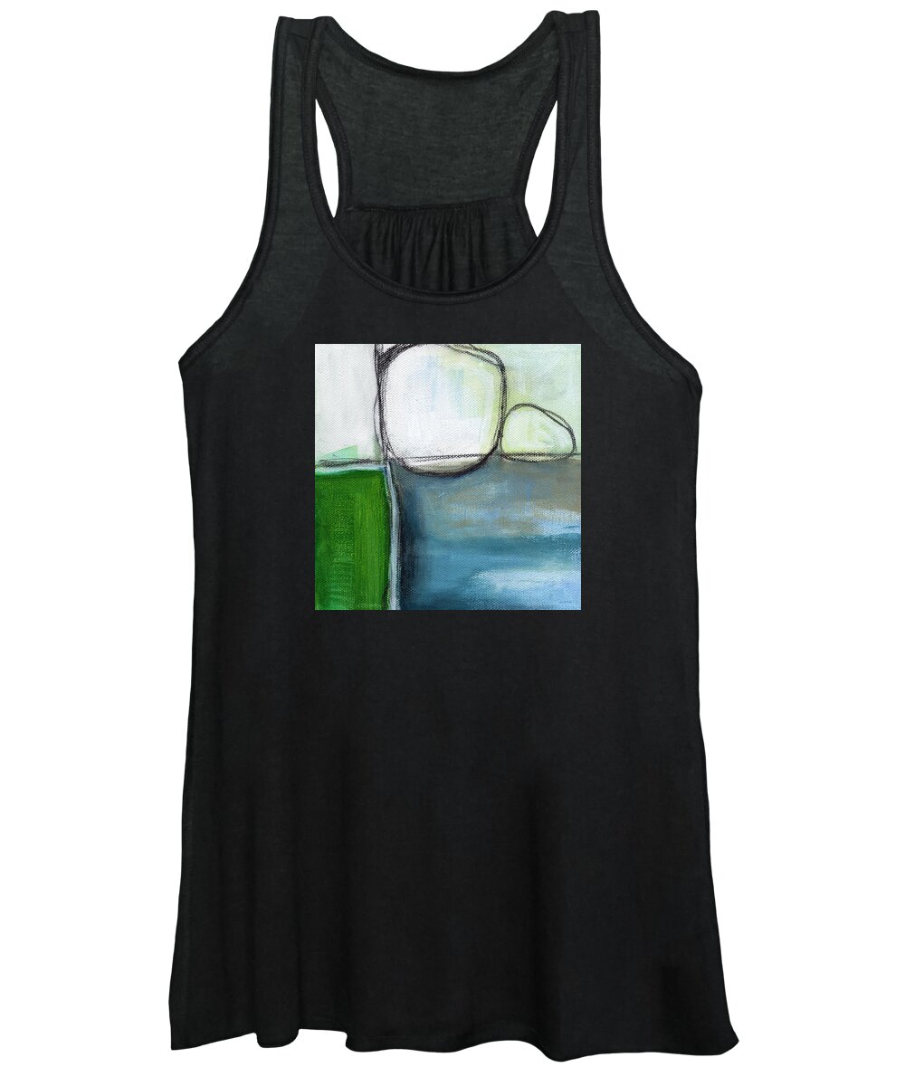 Abstract Women's Tank Top featuring the painting Together by Linda Woods