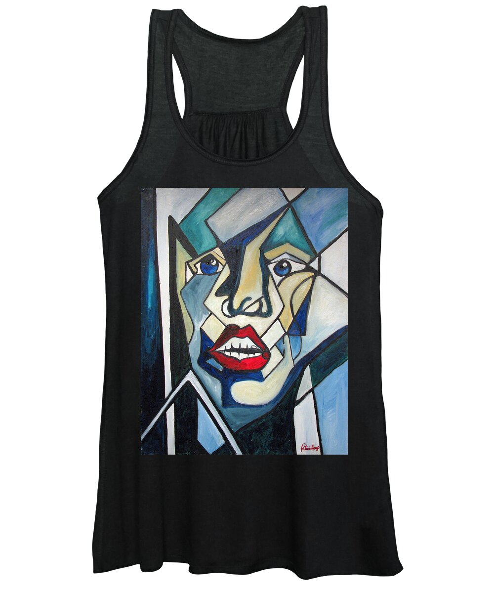 Abstract Women's Tank Top featuring the painting Tortured by Patricia Arroyo