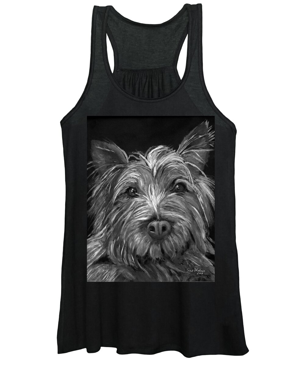 Dogs Women's Tank Top featuring the painting Tosha the Highland Terrier by Portraits By NC