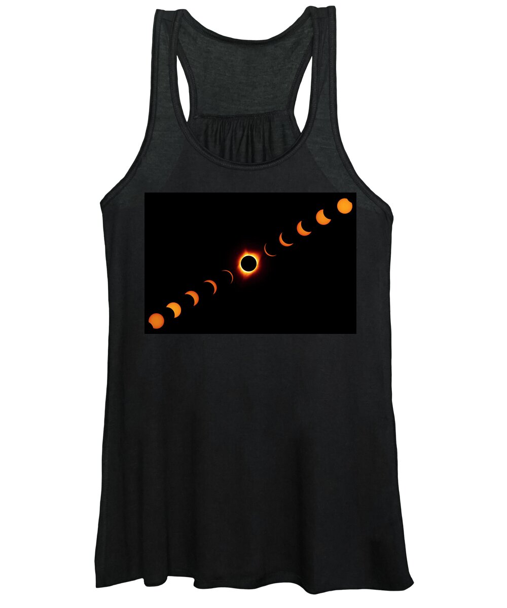 Outdoor; Sun; Eclipse Women's Tank Top featuring the digital art Total Eclipse 2017 by Michael Lee