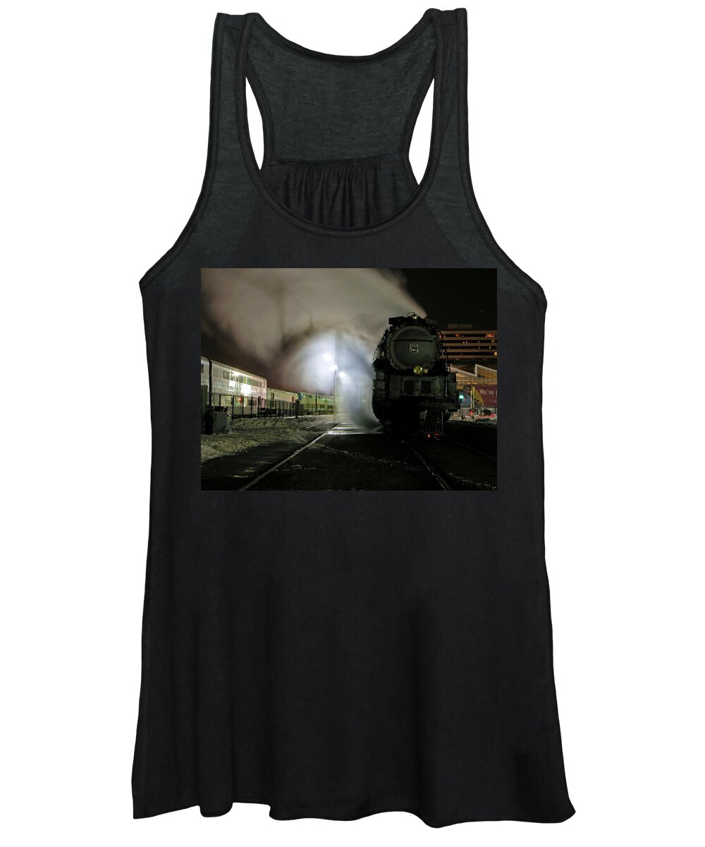 Kansas City Union Train Station Women's Tank Top featuring the photograph Trains old and new by Tim Mulina