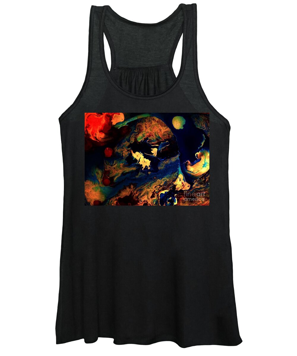 Abstract Women's Tank Top featuring the painting Transcendence by Elle Justine