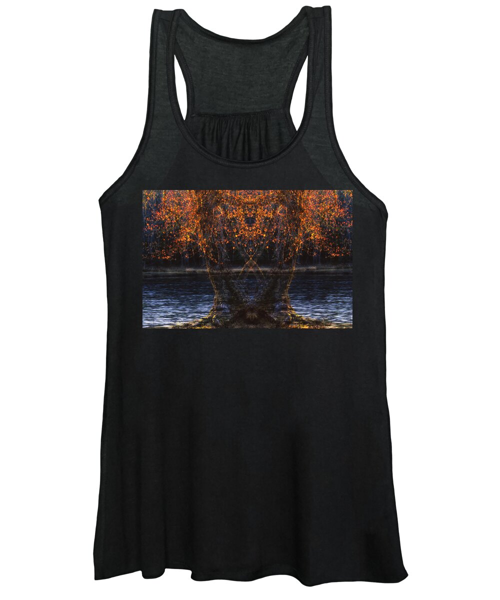 Abstract Women's Tank Top featuring the photograph Tree Apparitions  by Irwin Barrett