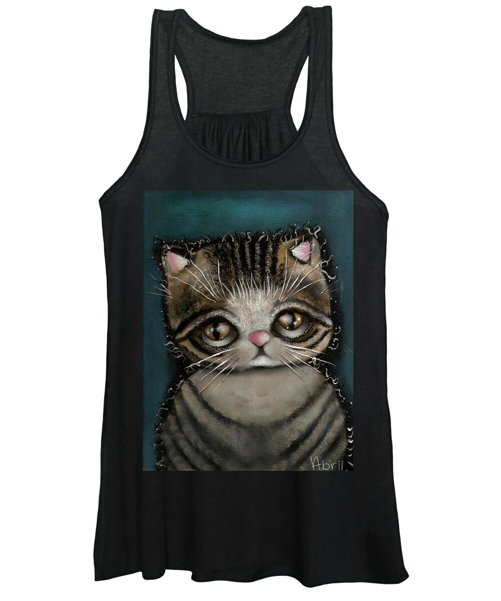 Kittie Cat Women's Tank Top featuring the painting Tully by Abril Andrade