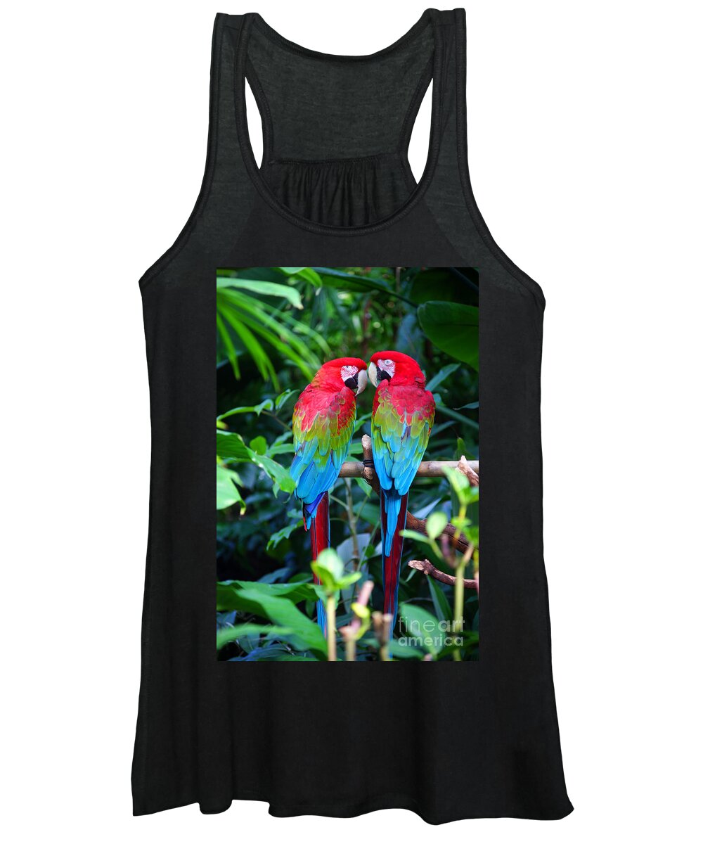 Parrots Women's Tank Top featuring the photograph Two Parrots by Randy Harris