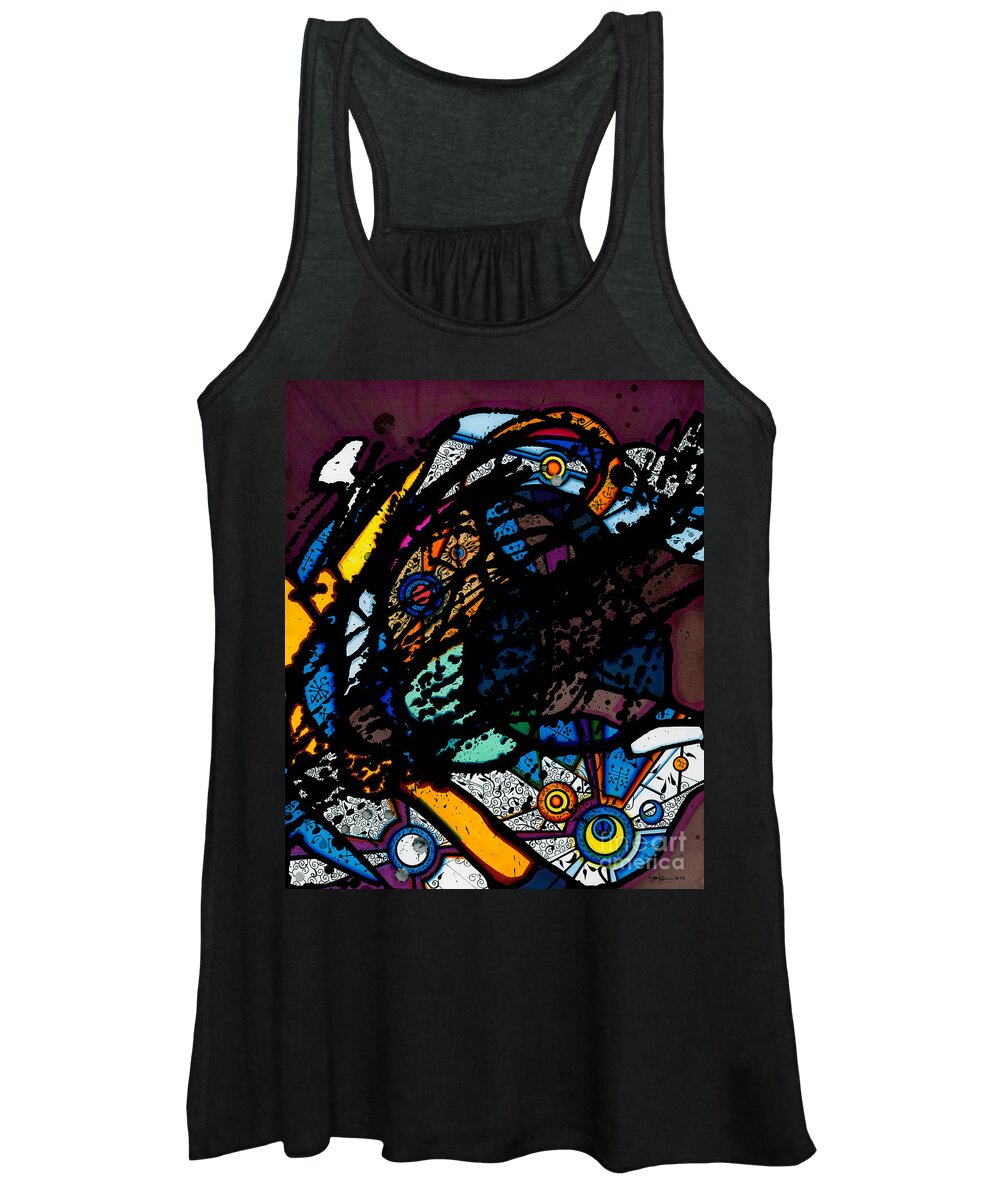 Abstract Women's Tank Top featuring the drawing Untitled 2015 by Joey Gonzalez