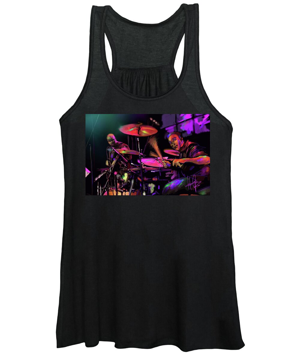 Bass Women's Tank Top featuring the painting Untitled by DC Langer