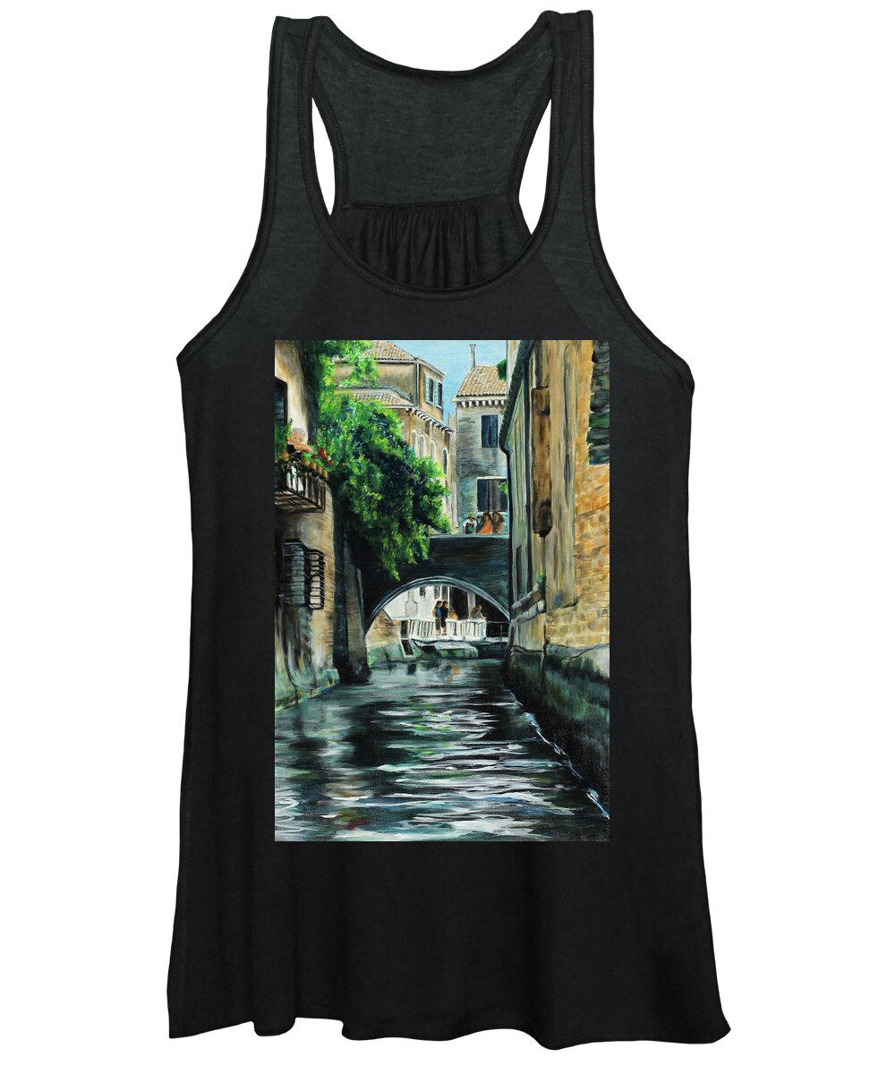 Venice Women's Tank Top featuring the painting Venice Memory by Bonnie Peacher
