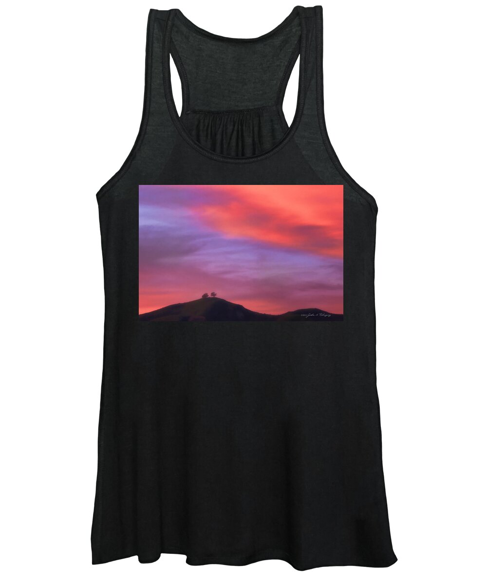 Two Trees Women's Tank Top featuring the photograph Ventura CA Two Trees at Sunset by John A Rodriguez