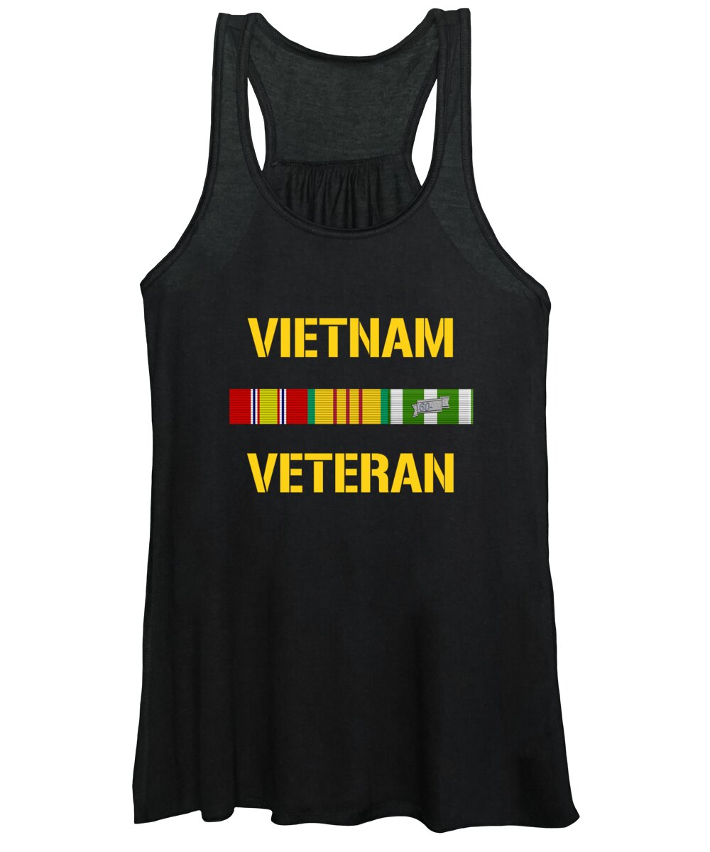 Vietnam Veteran Women's Tank Top featuring the digital art Vietnam Veteran Ribbon Bar by War Is Hell Store
