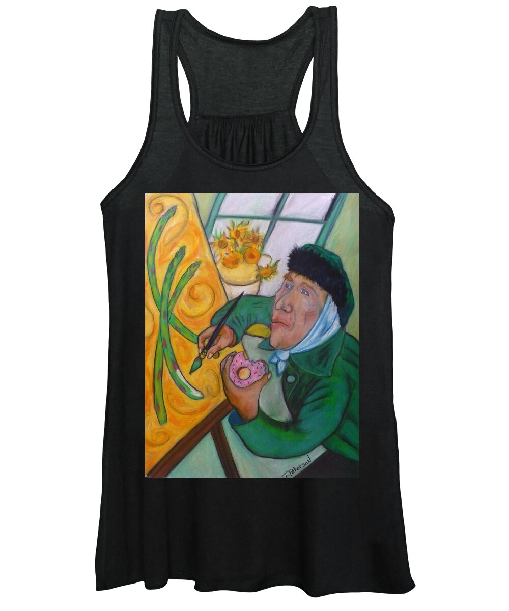 Crayon Women's Tank Top featuring the painting Vincent and the Asparagus by Todd Peterson