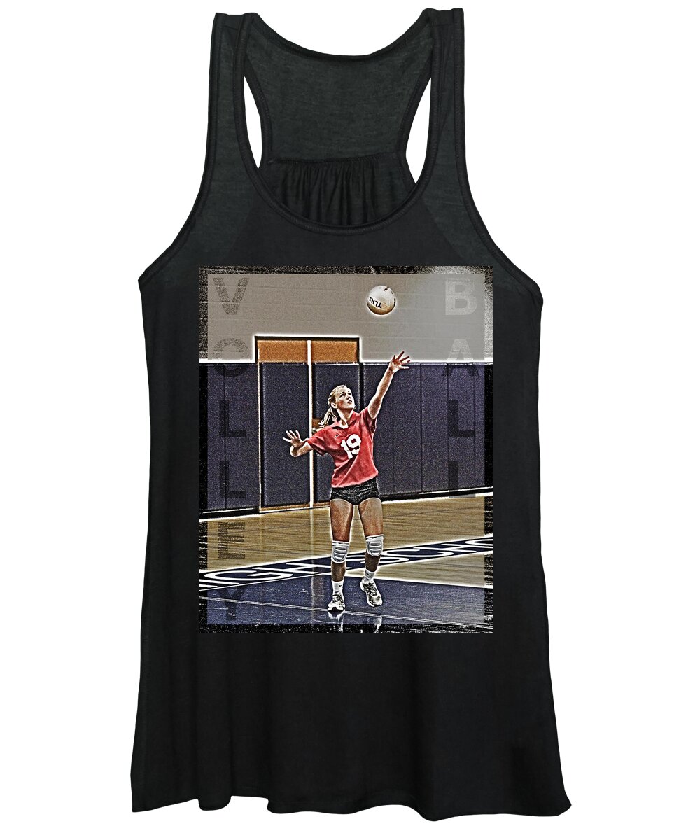 Volleyball Women's Tank Top featuring the photograph Volleyball Girl by Kelley King