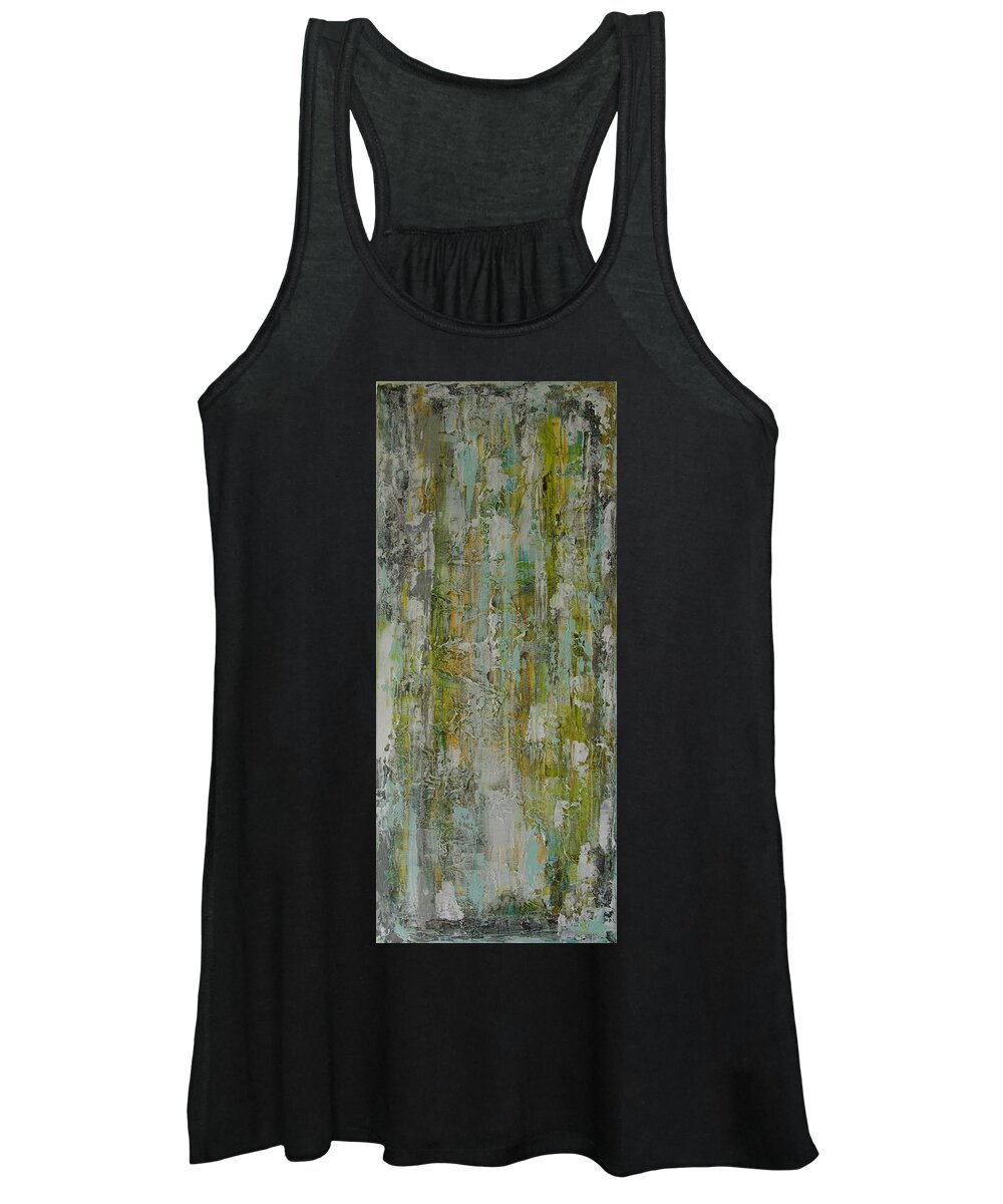 Abstract Painting Women's Tank Top featuring the painting W22 - twice II by KUNST MIT HERZ Art with heart