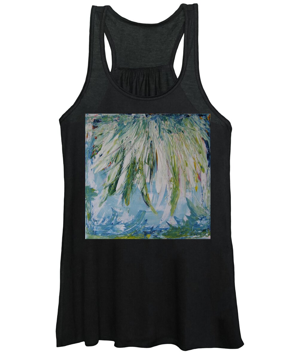 Abstract Painting Women's Tank Top featuring the painting W25 - foru I by KUNST MIT HERZ Art with heart