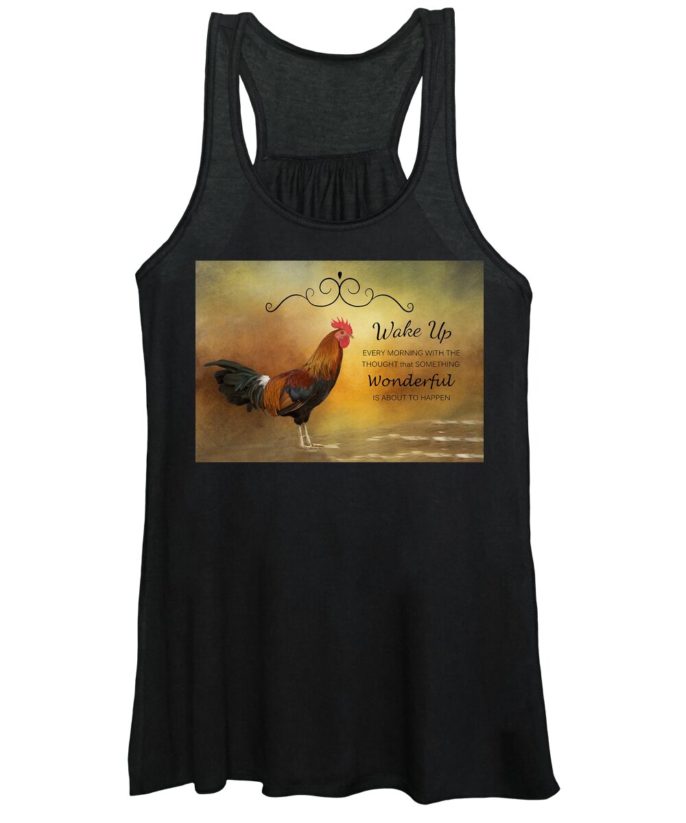 Rooster Women's Tank Top featuring the photograph Wake Up by Kim Hojnacki