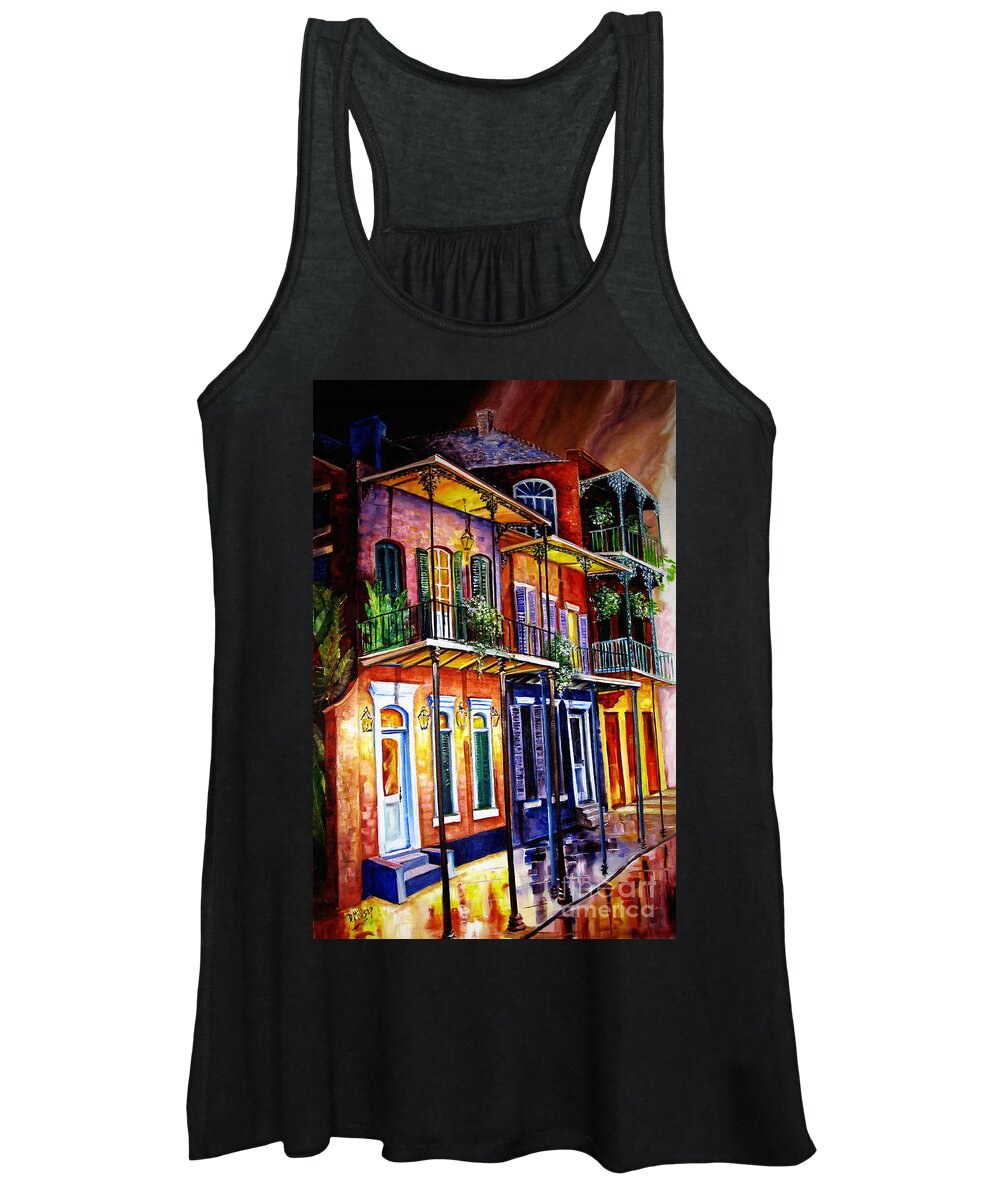 New Orleans Paintings Women's Tank Top featuring the painting Walk into the French Quarter by Diane Millsap