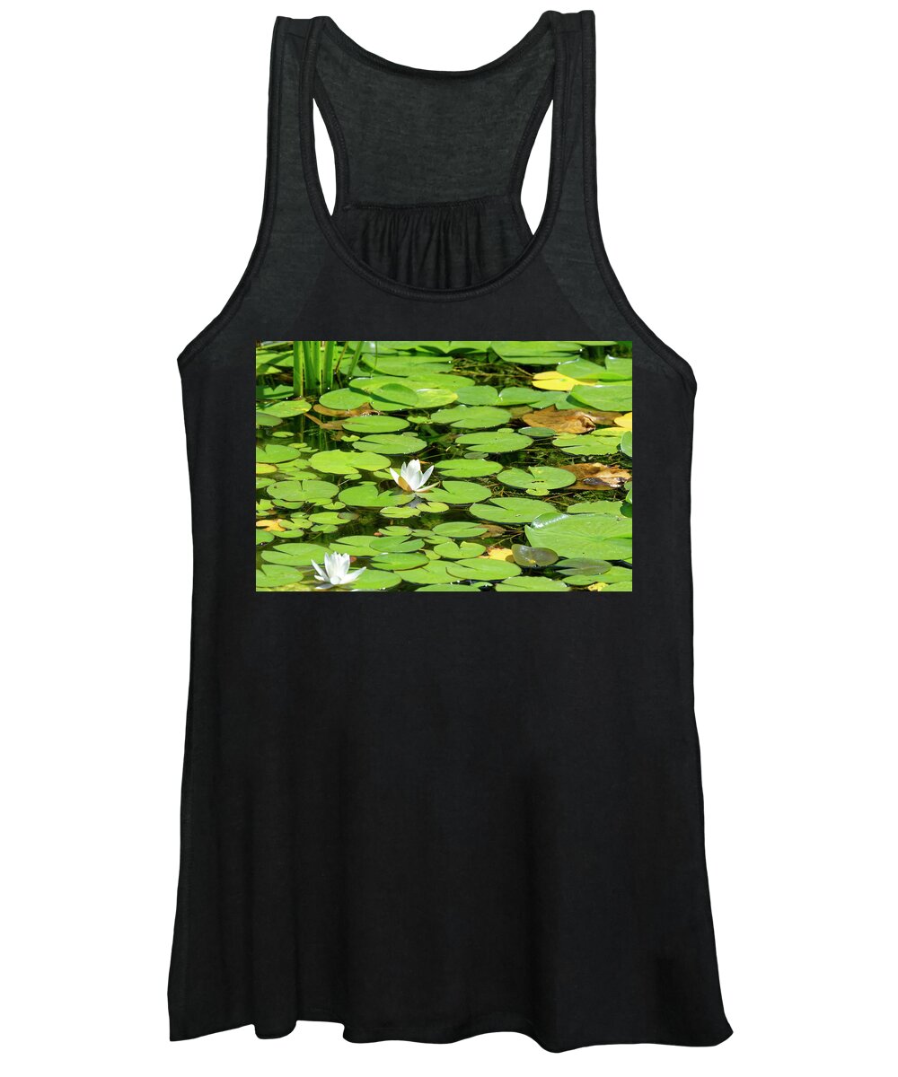Water Lilies Women's Tank Top featuring the photograph Water lillies by Peter Ponzio