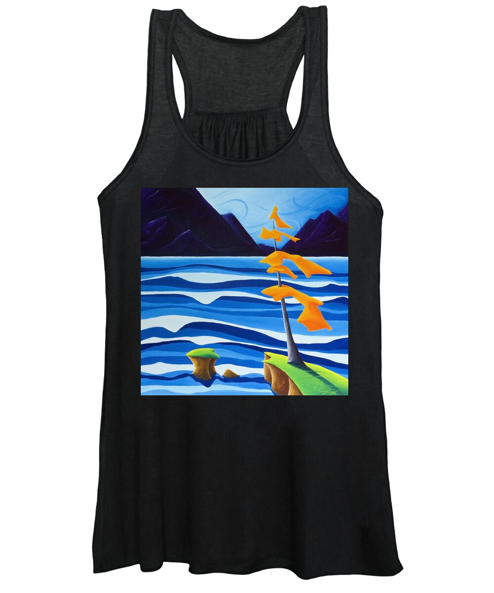 Landscape Women's Tank Top featuring the painting Waves Of Emotion by Richard Hoedl