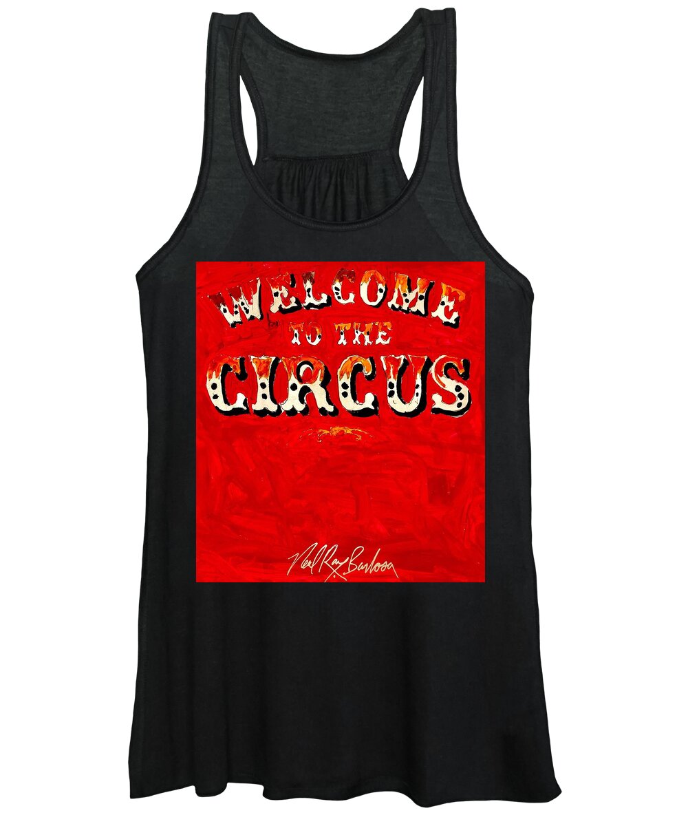 Circus Carnival Women's Tank Top featuring the painting Welcome by Neal Barbosa