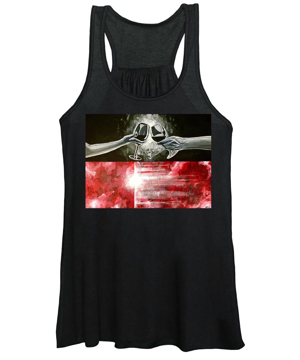Wine Women's Tank Top featuring the painting Wente Duetto by Joel Tesch