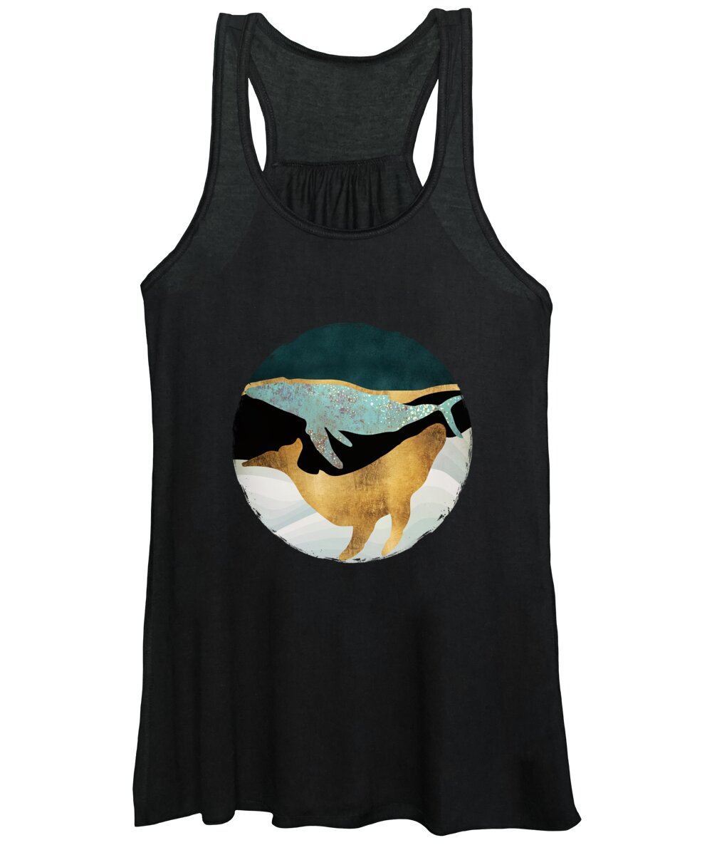  Women's Tank Top featuring the digital art Whale Song by Spacefrog Designs