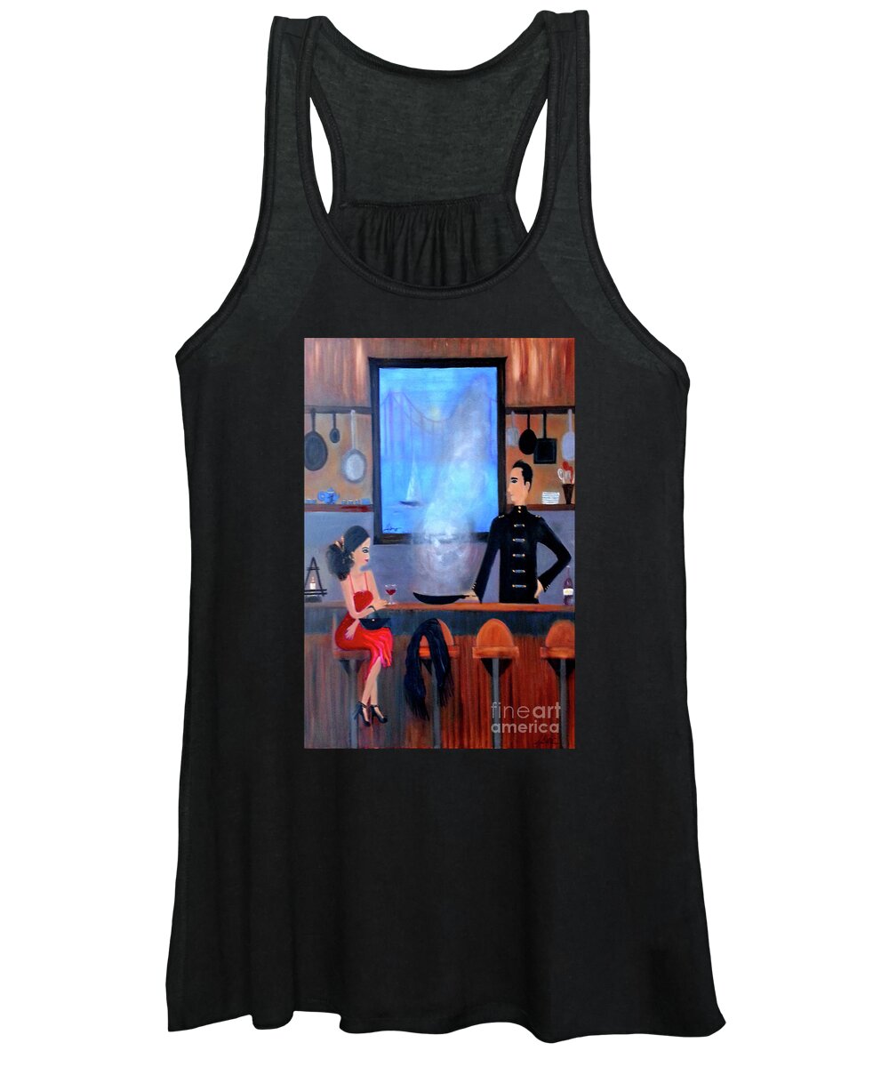 Food Women's Tank Top featuring the painting What's Cookin'? by Artist Linda Marie