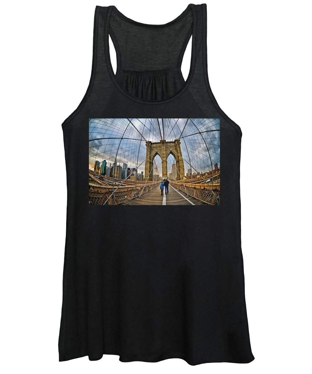 New York City Women's Tank Top featuring the photograph Whirled Wide Web by Neil Shapiro