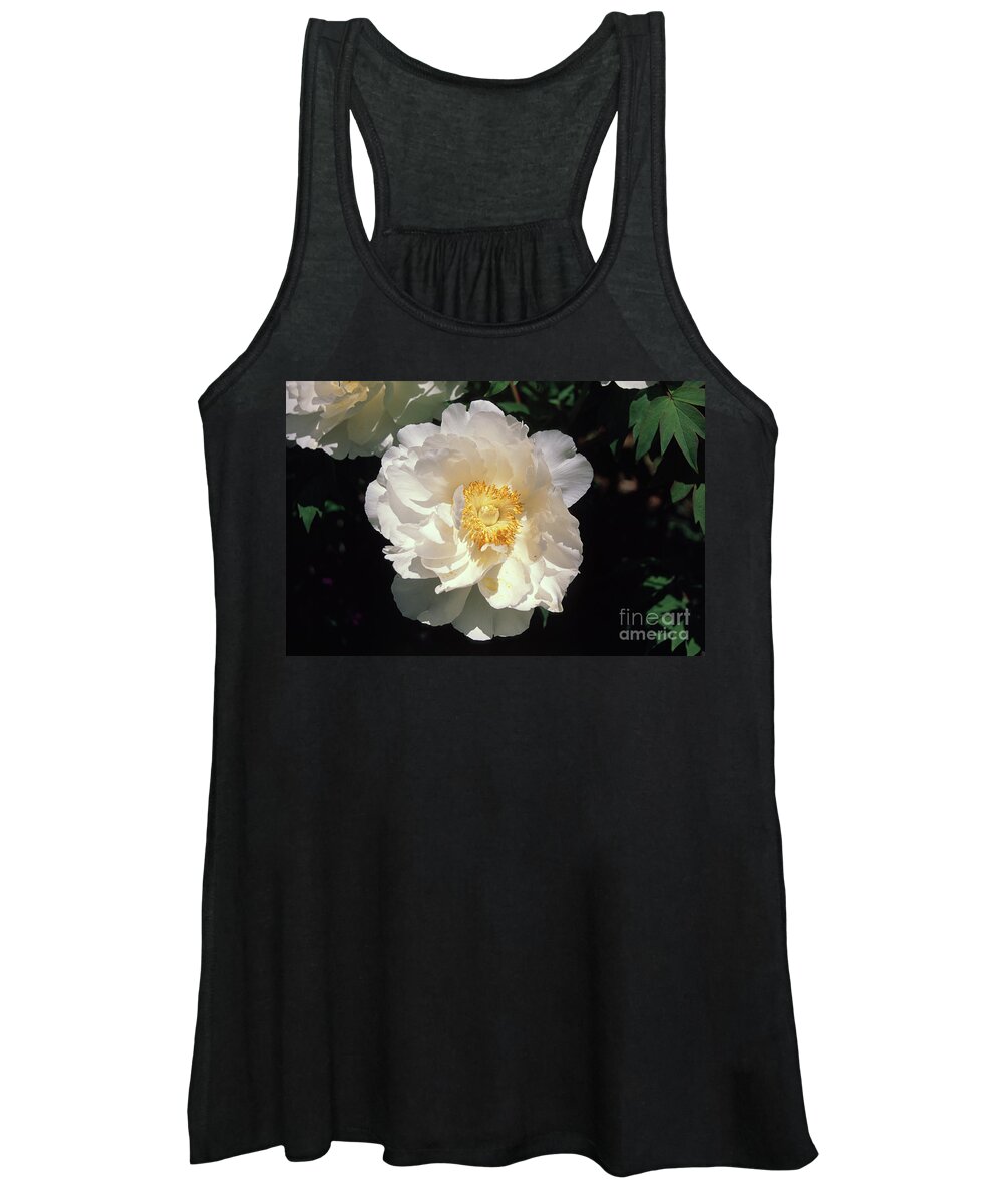 Peony Women's Tank Top featuring the photograph White Peonia Blossom by Riccardo Mottola