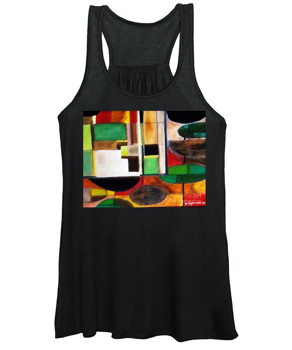 Acrylic Painting Women's Tank Top featuring the painting Wholeness by Yael VanGruber