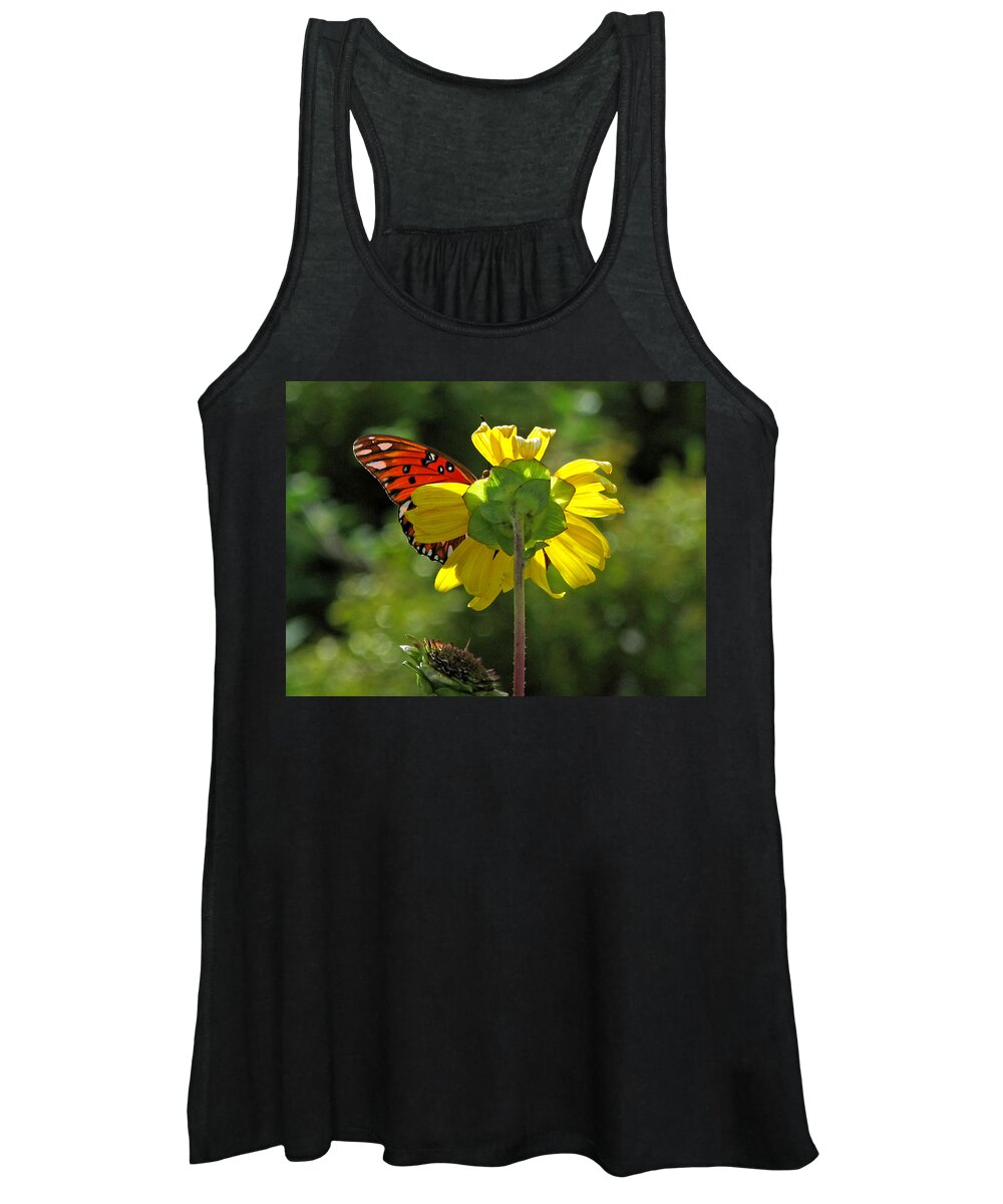 Nature Women's Tank Top featuring the photograph Wing Flower by Peggy Urban