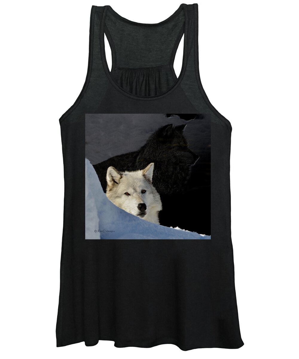 Wolves Women's Tank Top featuring the photograph Wolves, Real and Surreal by Kae Cheatham