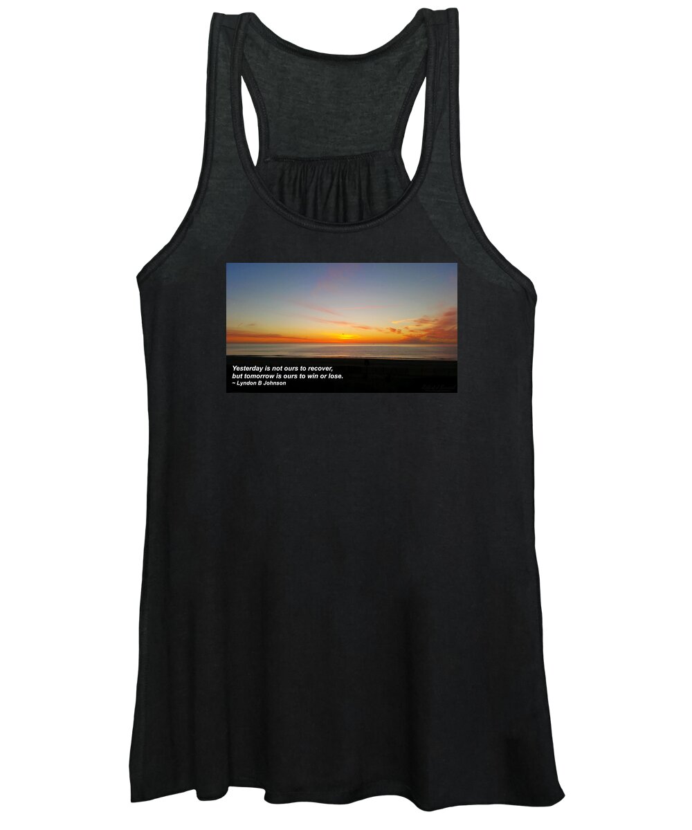 Sky Women's Tank Top featuring the photograph Yesterday is not ours... by Robert Banach