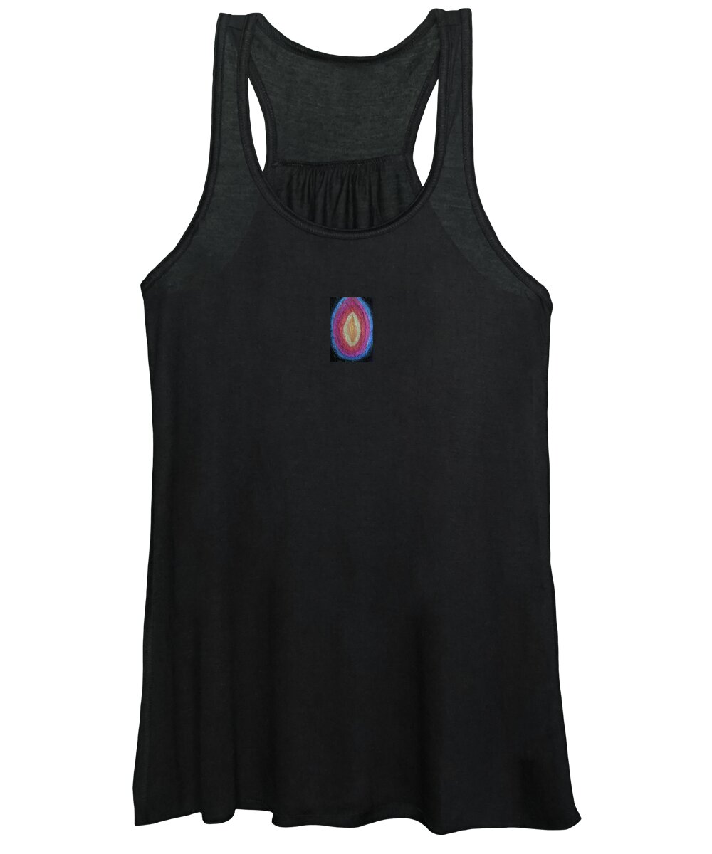 Yoni Women's Tank Top featuring the painting Yoni Womb World by Alex Florschutz