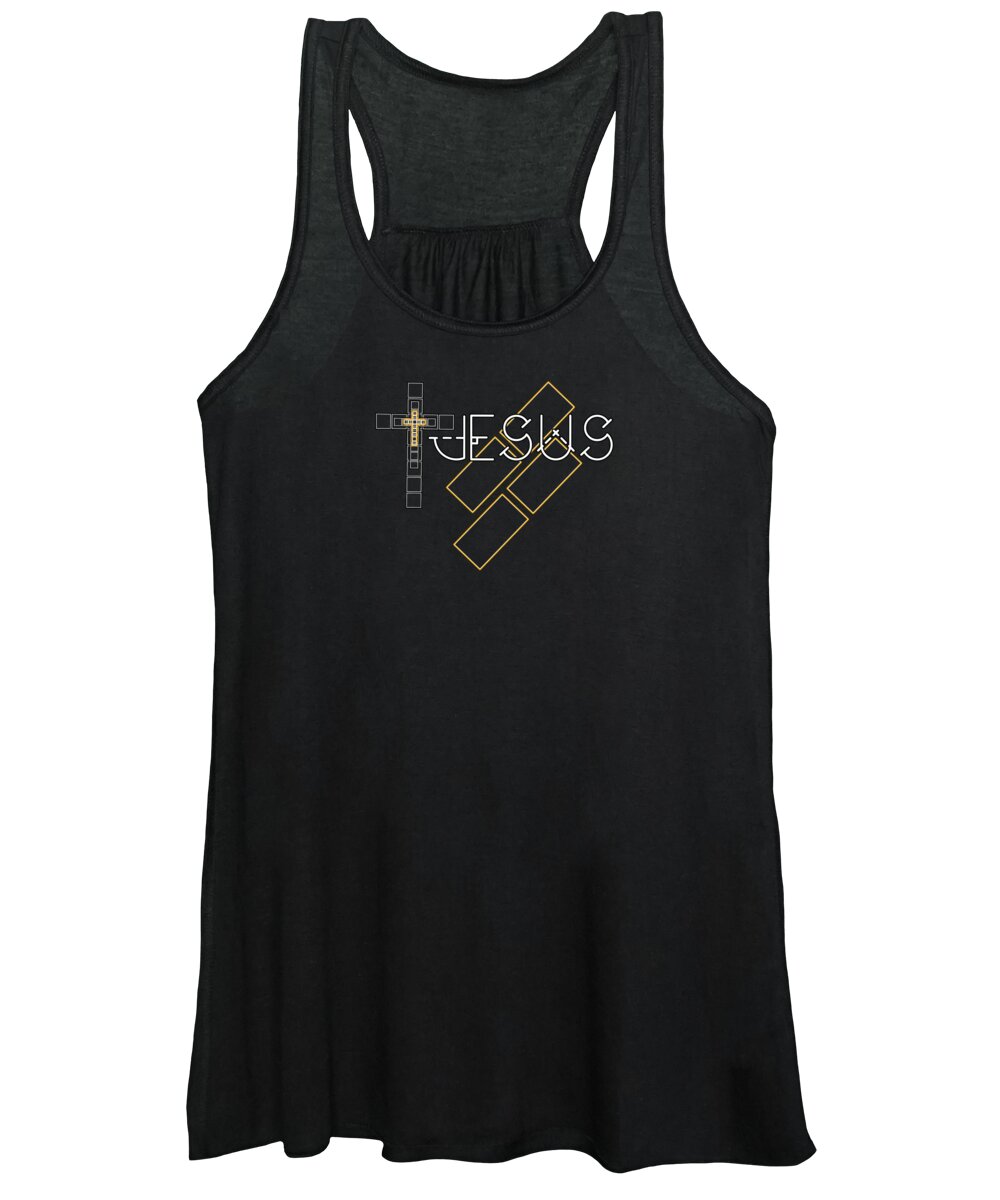 Jesus Women's Tank Top featuring the digital art You are my refuge and my strength and I love you by Payet Emmanuel