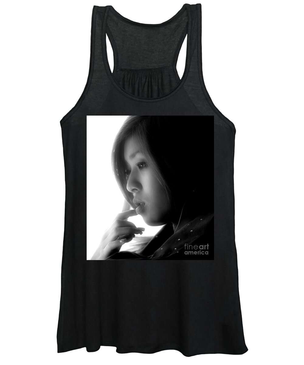  Women's Tank Top featuring the photograph Young woman on Manly Ferry by Sheila Smart Fine Art Photography
