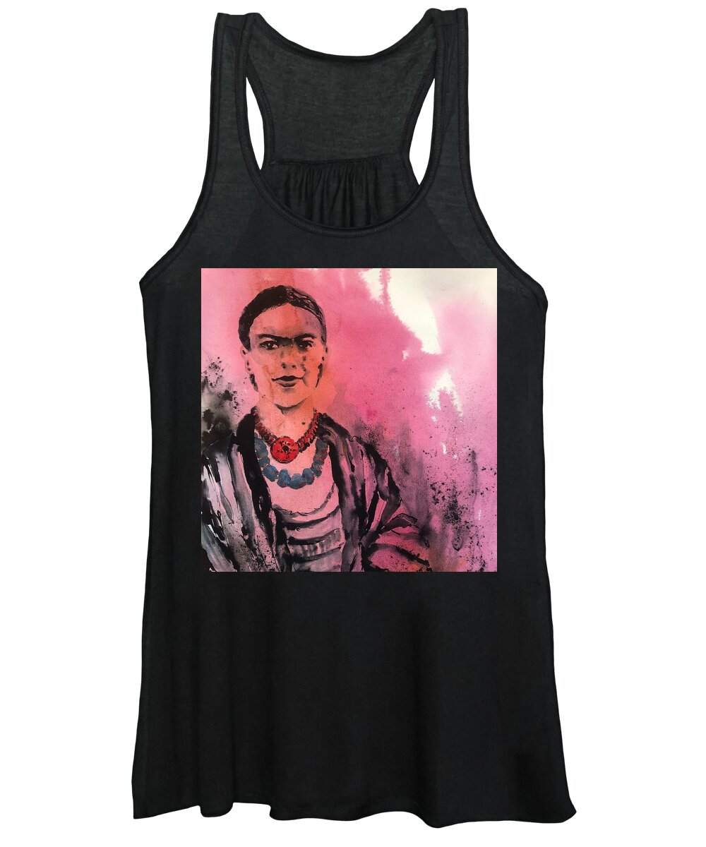  Women's Tank Top featuring the painting Younq Frida by Tara Moorman