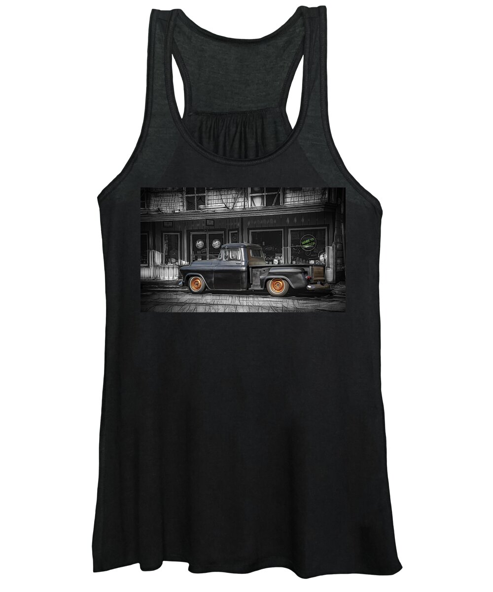 Chevorlet Women's Tank Top featuring the pastel Black With Copper #2 by Bill Posner