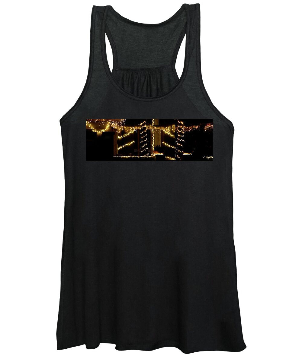 Christmas Women's Tank Top featuring the photograph Christmas Lights 2 12753 #1 by Jerry Sodorff